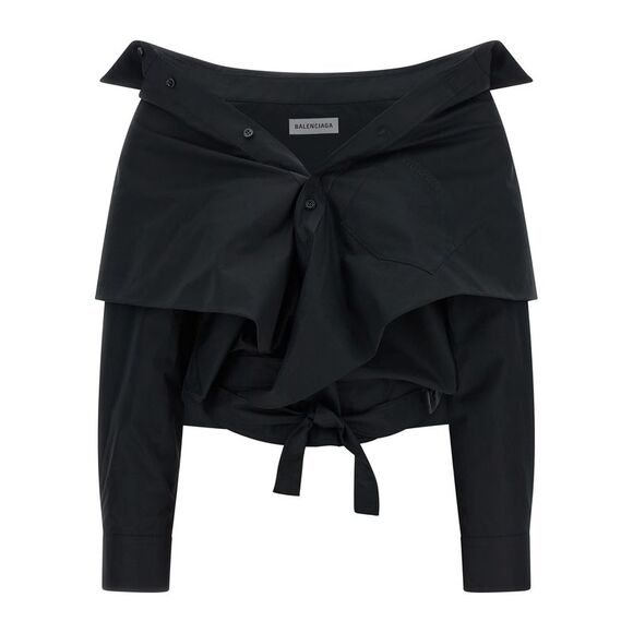 Balenciaga Tops - Balenciaga Women's Crop Shirt Off The Shoulder